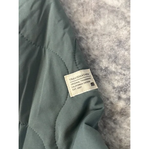NWT Travis Mathew Men Large Come What May Green Quilted Bomber Jacket $ 189.00 - Picture 9 of 10